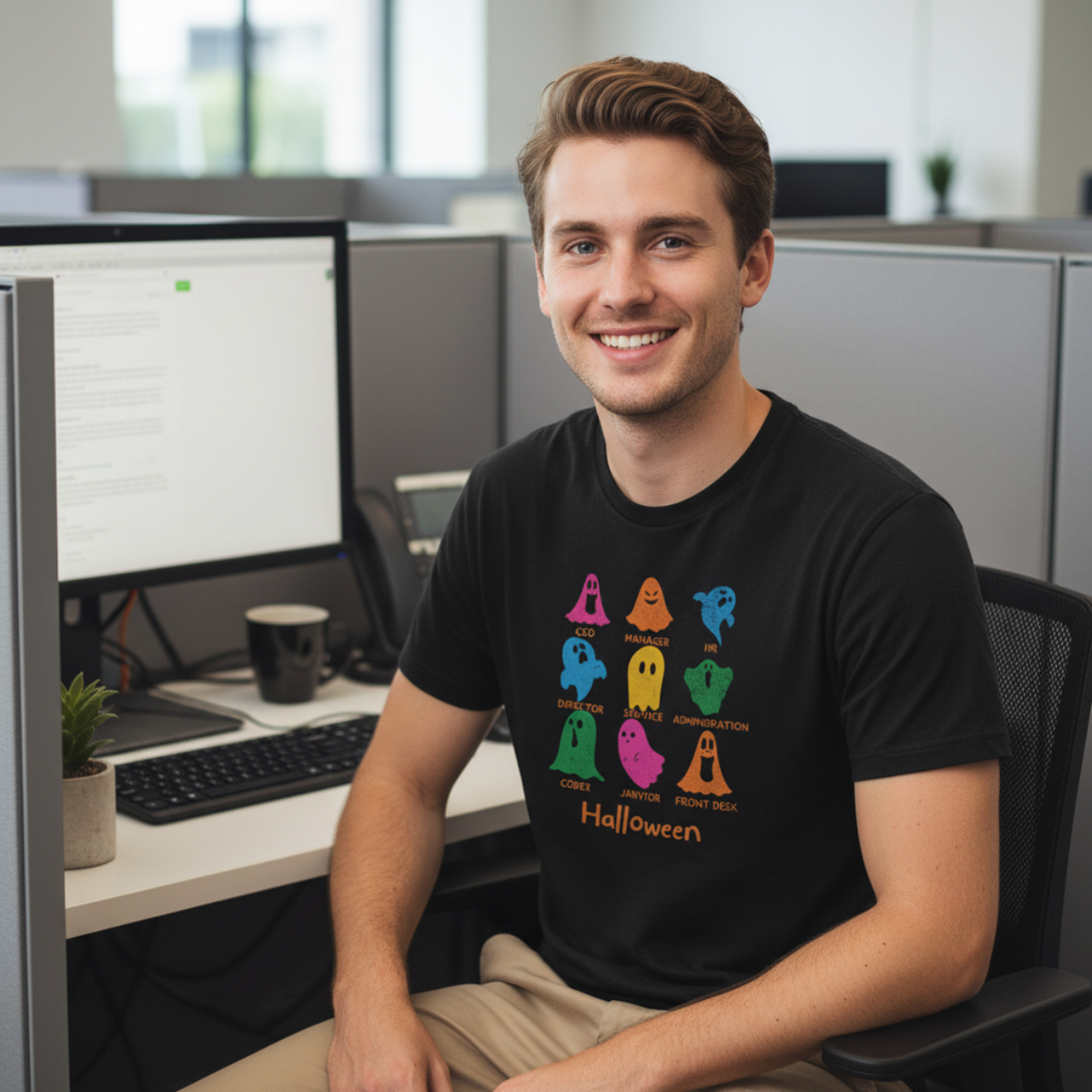 Ghost co-workers t-shirt