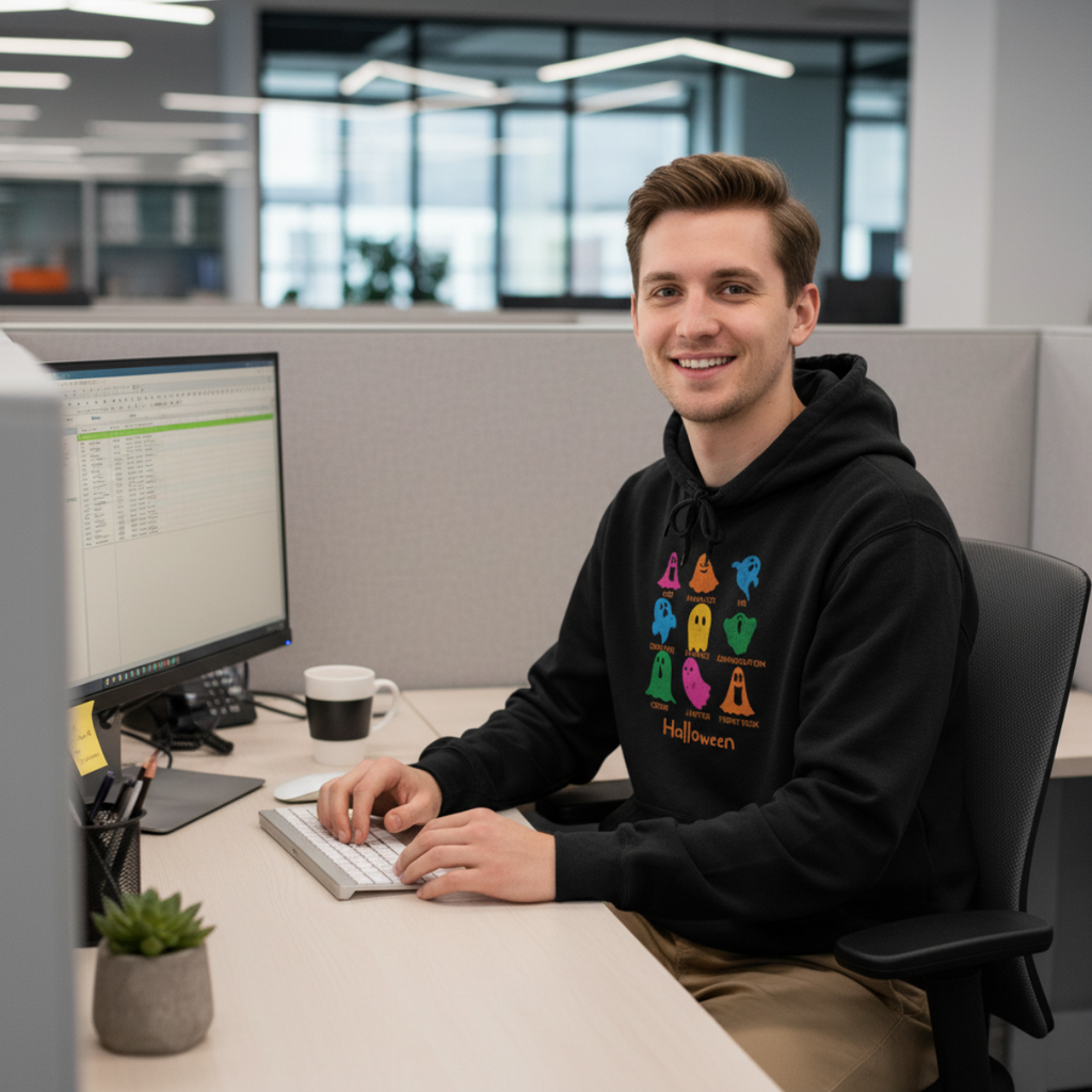 Ghost co-workers hoodie
