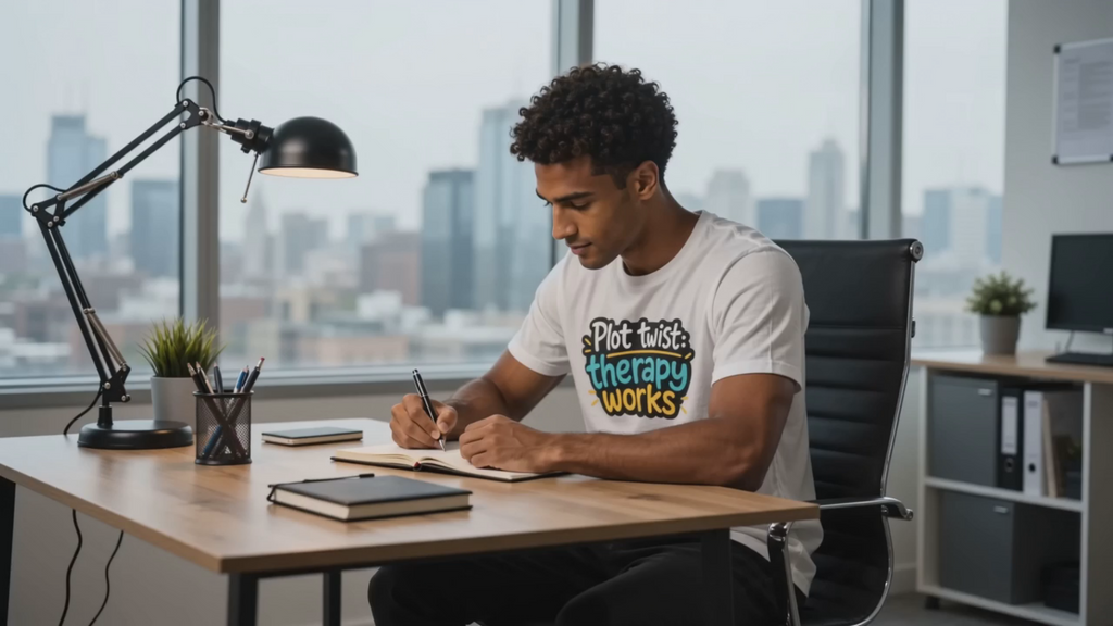 Plot twist: therapy works t-shirt