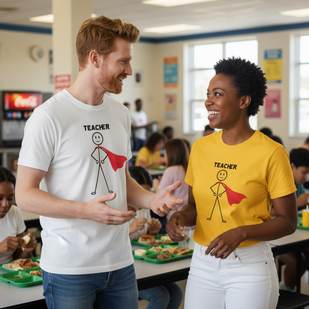 Stick figure teacher -t-shirt