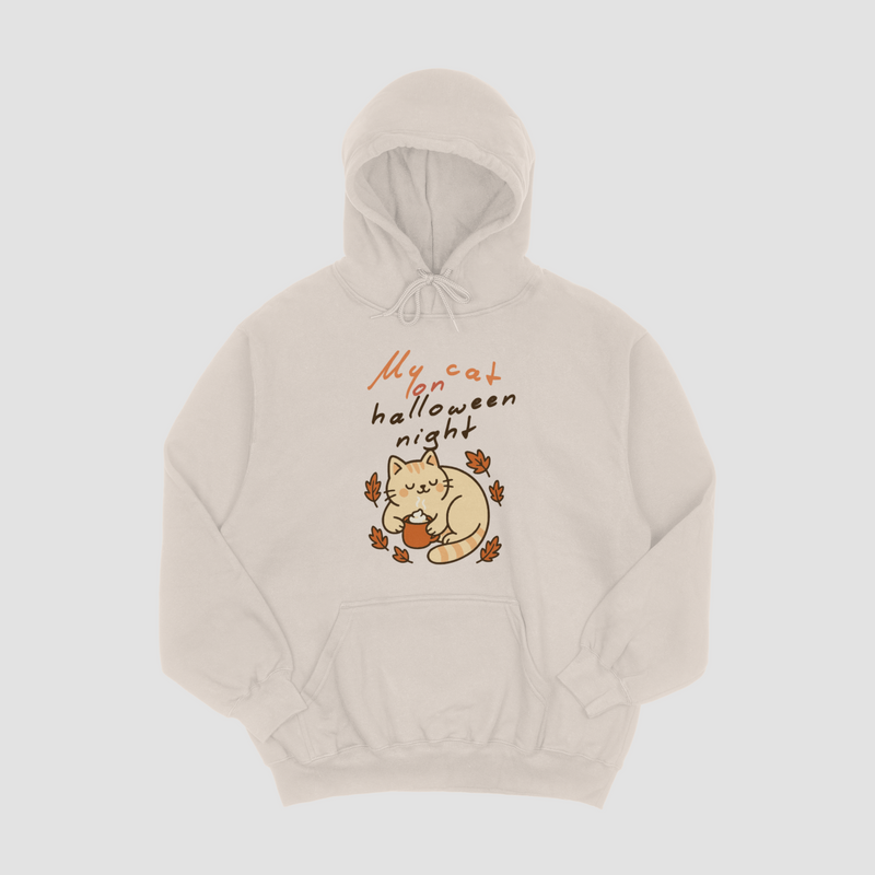 My cat on Halloween night hoodie